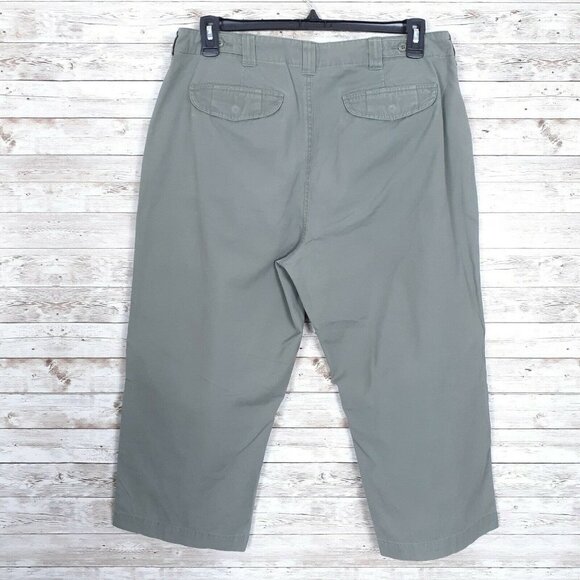 Sonoma Cargo Capri Pant Sz 16 Green 606 - Picture 2 of 4